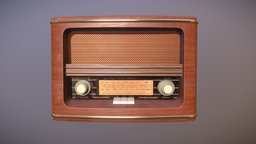 Radio Retro vintage, retro, marmoset, substance, painter, pbr, radio