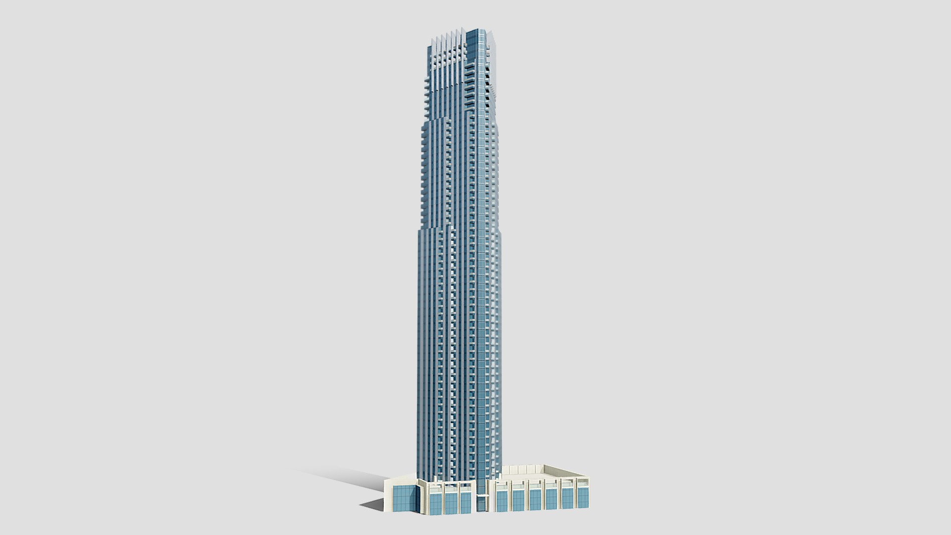 Vida Residence tower - Dubai - Buy Royalty Free 3D model by 1Quad (@1.Quad) 3d model