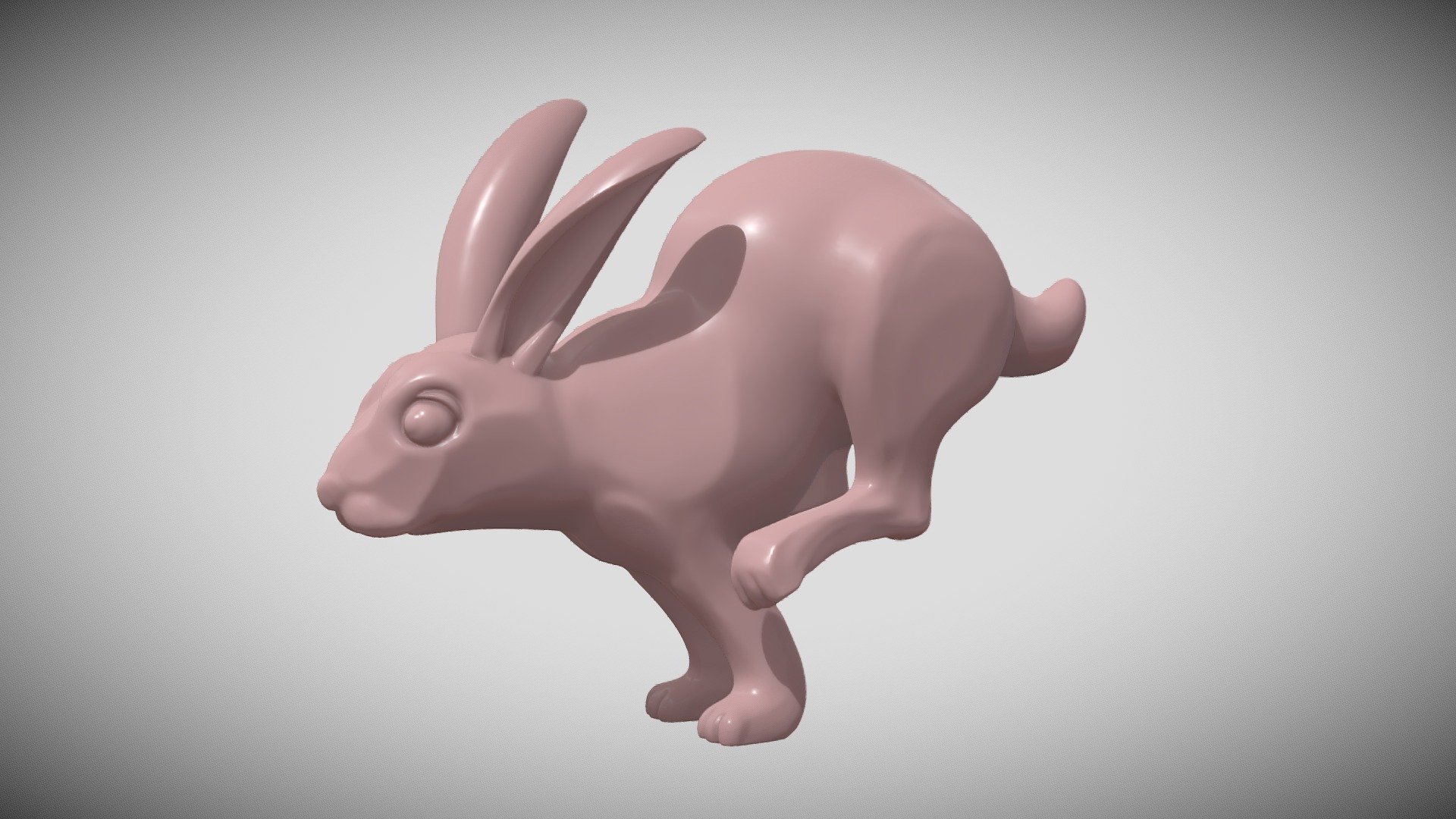 the running rabbit is made as a single solid element - running rabbit - Buy Royalty Free 3D model by spartankaKst 3d model