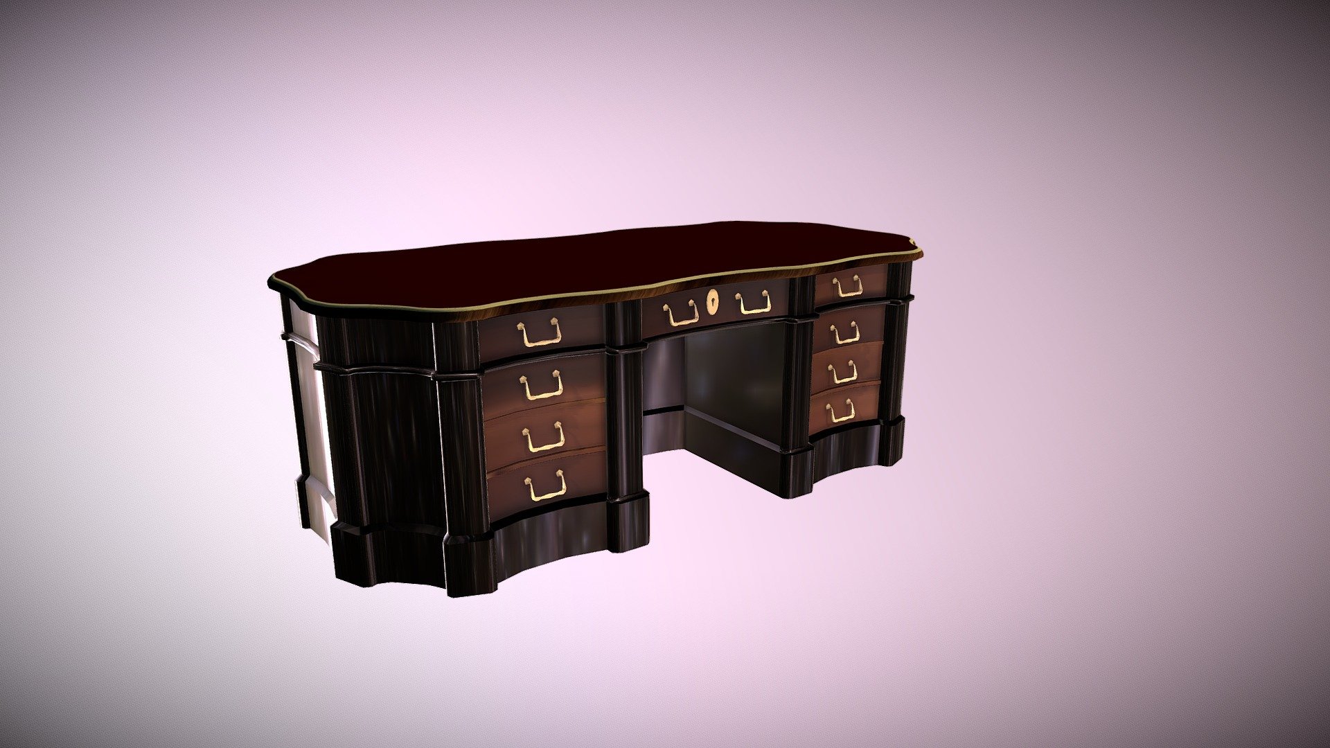 This fancy desk was used in the VR escape room game, Cliffstone Manor. Can you find the secret compartment? - Fancy Victorian Desk - 3D model by evanzappel 3d model