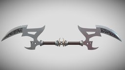 Elven Blade skulls, elf, sacred, weapon, gameart, sword, blade