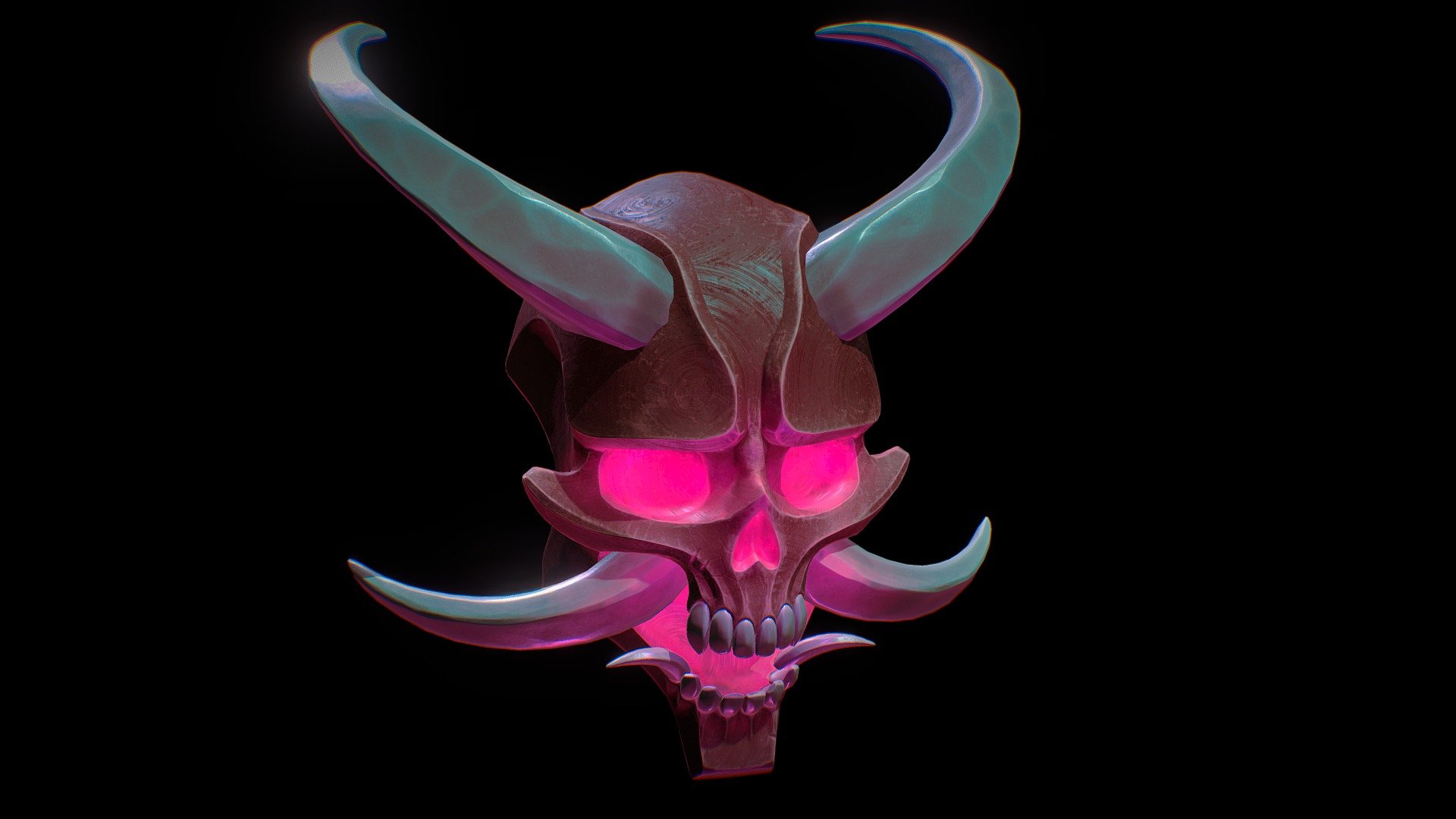 For all your hannya-mask-shaped-like-a-skull needs - Hannya mask skull - Download Free 3D model by Doink (@Doinkoloink) 3d model
