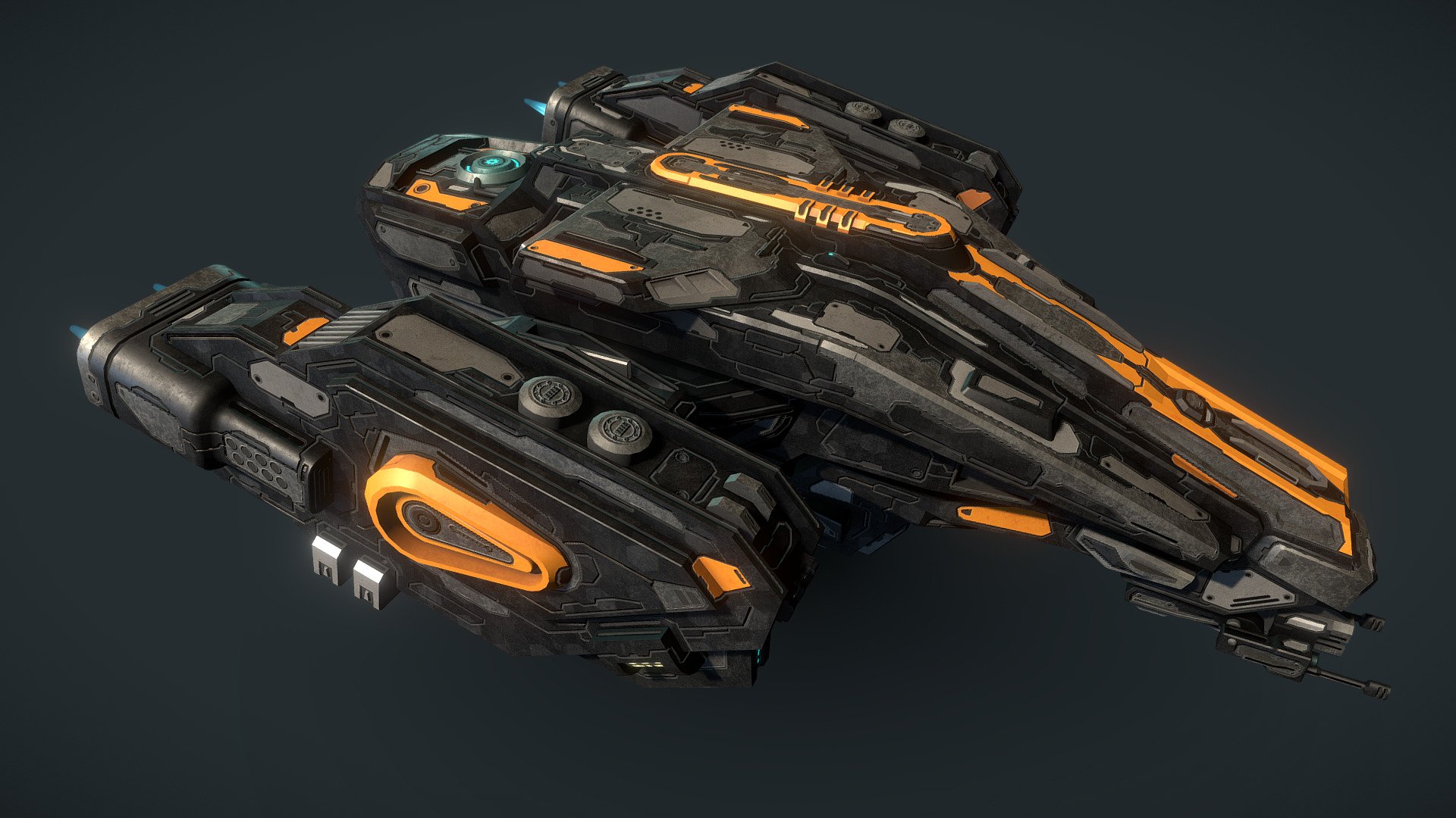 Spaceship made with 3DsMax and 3DCoat 2022. Made in low poly and optimized for video games, virtual reality.
Metalness/roughness workflow in 2K version.

Include files:
- 1 Model .fbx format with 3 mesh: part01 / part02 (for spaceship) and reactors

Textures included:
- Part 01 &amp; part 02 (2048px): albedo / ao / emissive / metalness / roughness / normal
- reactors(1024px): albedo / alpha / emissive

Total tris: 19.088
Shaders: 3
Draw call: 3 - Arcblast - Buy Royalty Free 3D model by carlito69 (charles coureau) (@carlito69) 3d model