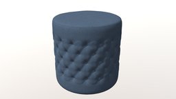 Tufted ottoman stool round Blue 3D model modern, stool, sofa, luxury, seat, ottoman, furniture, coffeetable, living, props, realistic, fabric, tufted, upholstered, sidetable, chair-furniture, upholstered-chair, sofaset, chair, blue, interior, livingroom, sidetable-furniture, upholstered-furniture, tuftedchair
