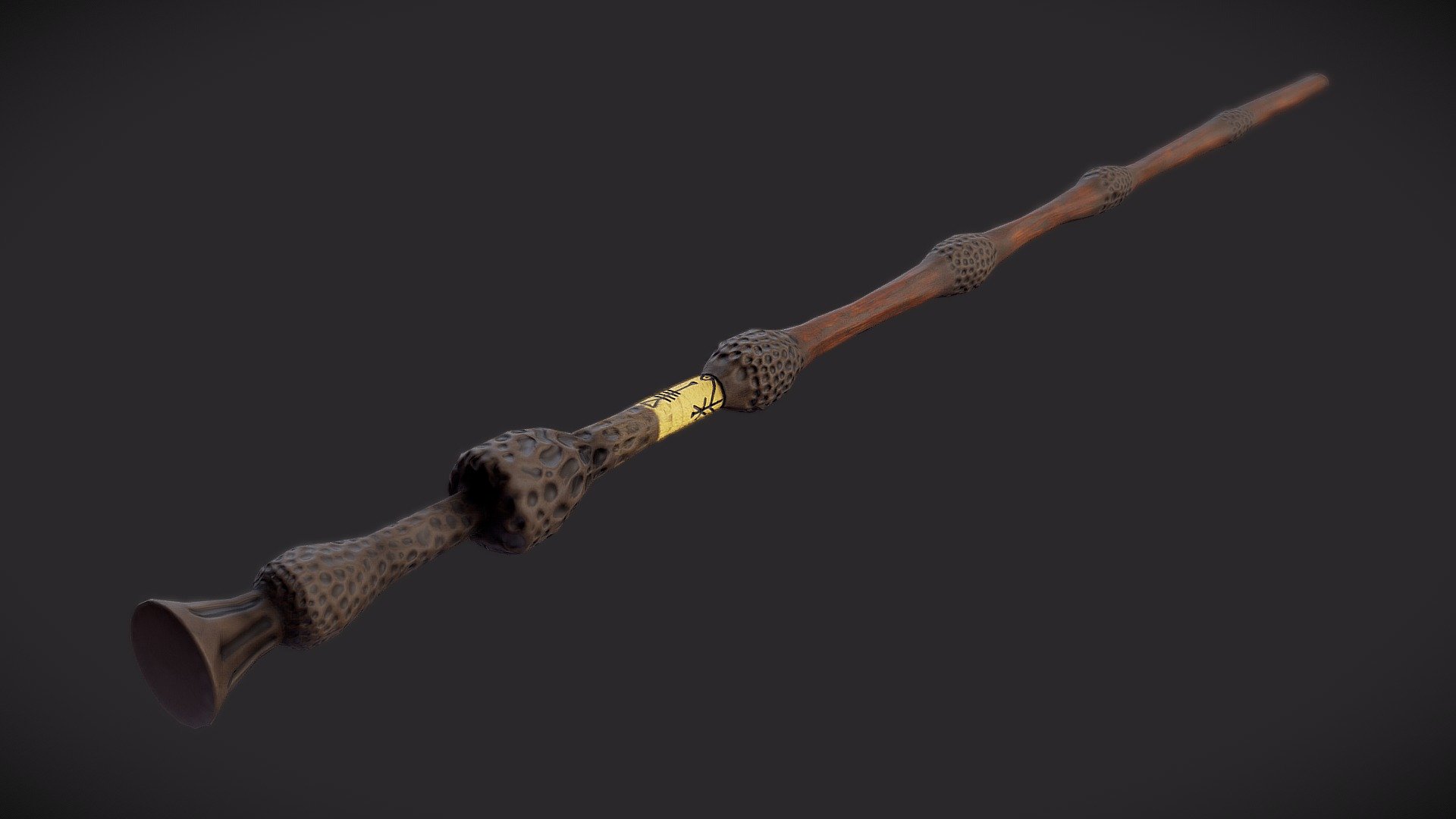 Updated Model, Old Model https://imgur.com/a/WmV6DX7 
Used reference from an Elder Wand Replica bought from The Noble Collection.

Music: &ldquo;The Elder Wand