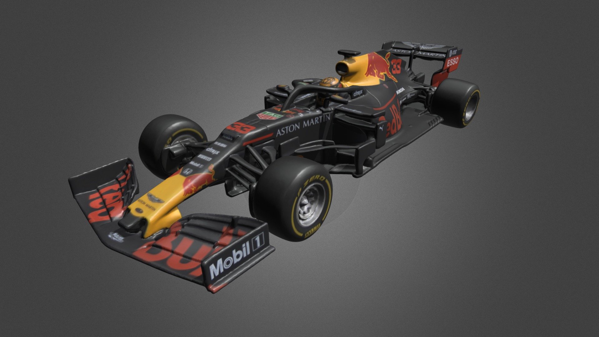 Collectors item scanned with Artec Space Spider

Max Verstappens Austrian GP 2019 RB15
Scale 1:24
Made by Bburago for Jumbo - Aston Martin Red Bull Racing RB15 - Buy Royalty Free 3D model by 4visualization 3d model