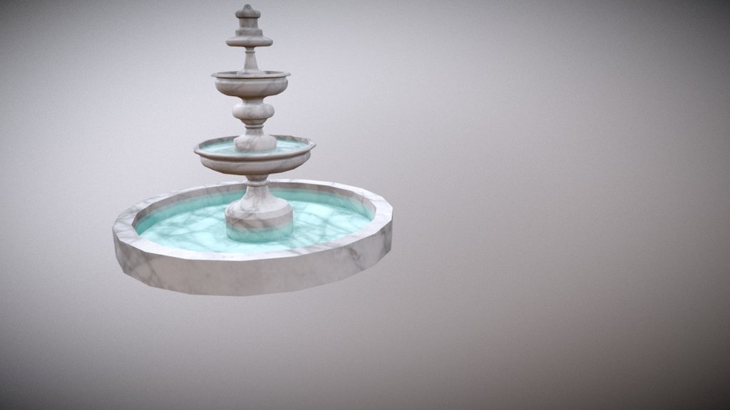 The fountain I created in MAYA 3d model