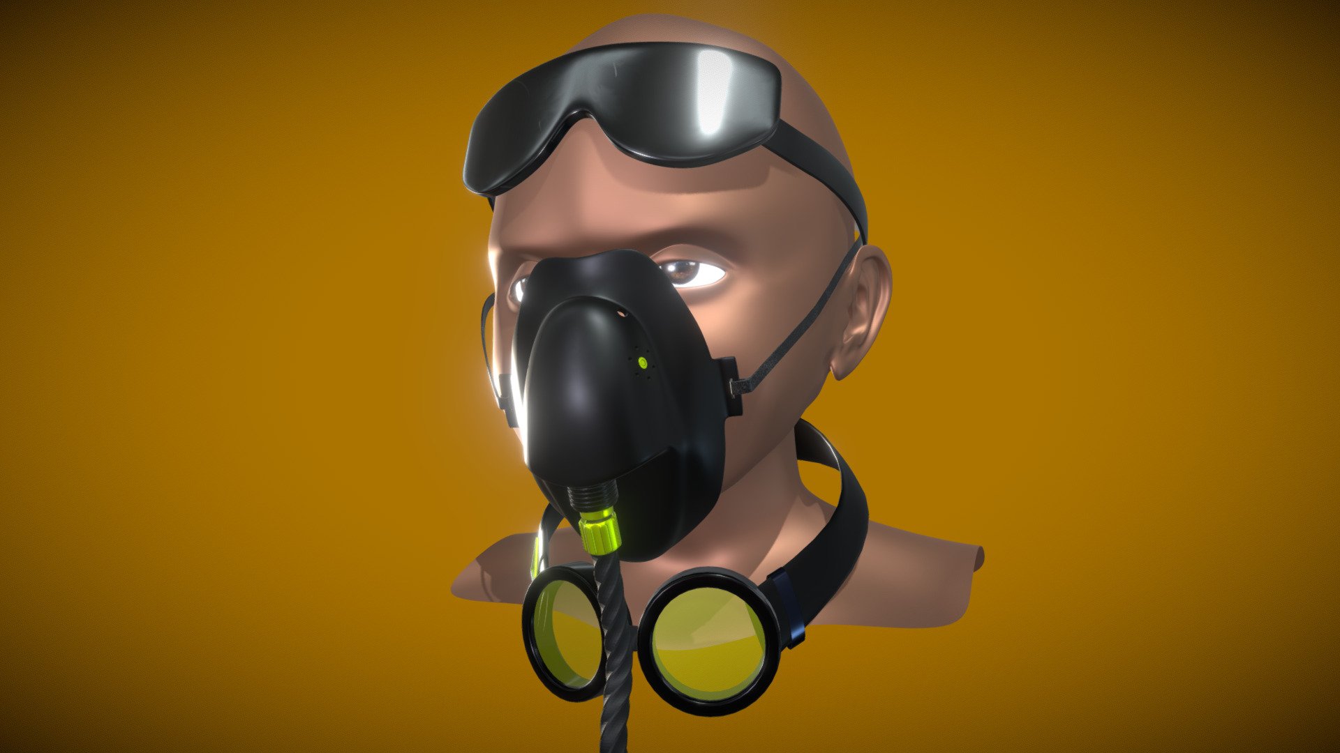 Oxygen Mask with Sci-Fi elements.
Made with C4D, available as .fbx 3d model