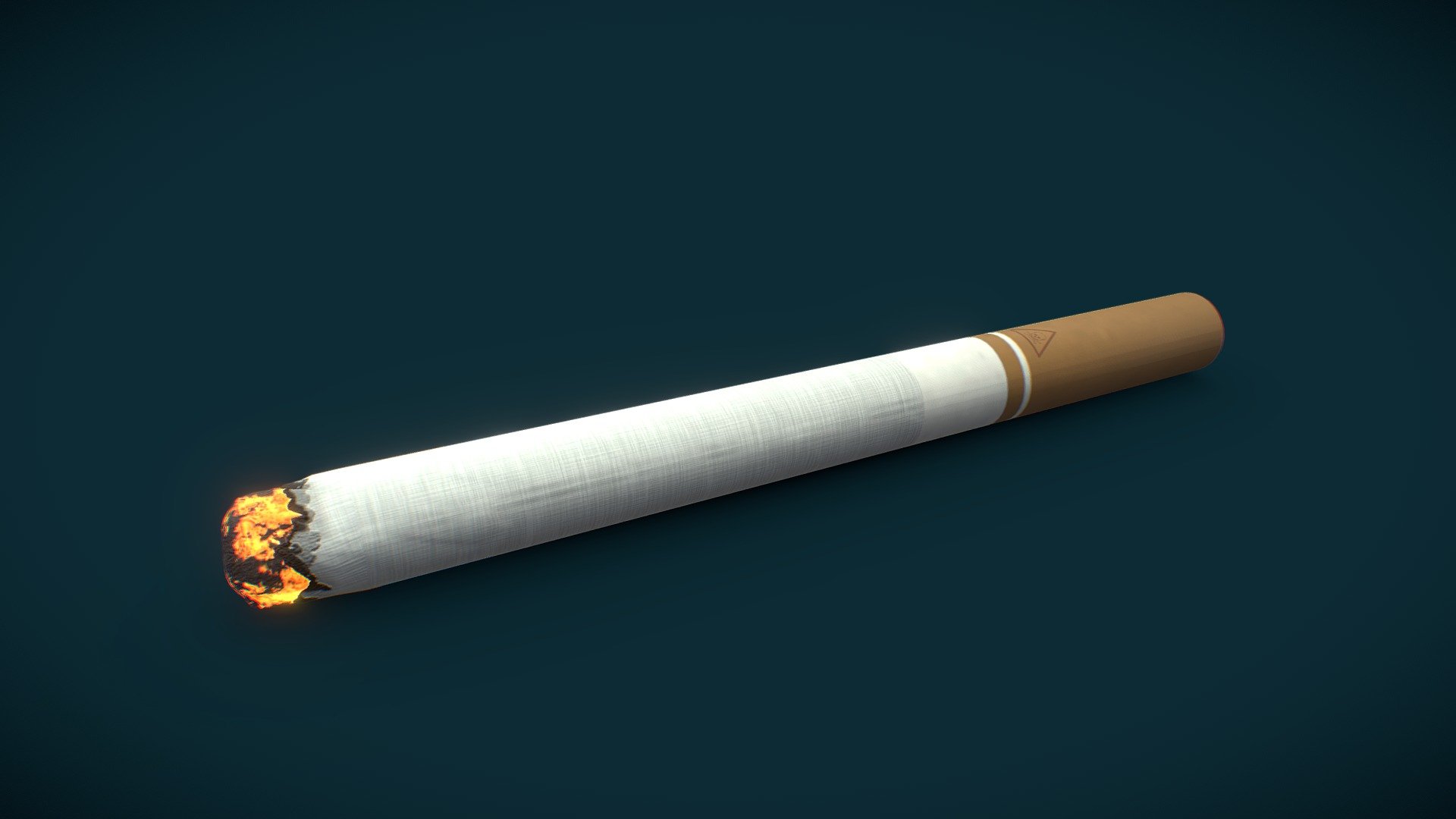 Cigarette for the reddit daily3D challenge #327. Modelled in blender and textured in substance painter :) - Cigarette - daily3D - Download Free 3D model by RomanMaksy 3d model