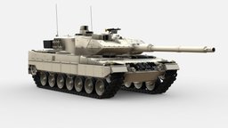 3d Model TANK LEOPARD 2 A6 computer, printing, german, simulation, replica, tank, battle, graphics, leopard, 3d, vehicle, model, design, military, animation, rendering, 2a6