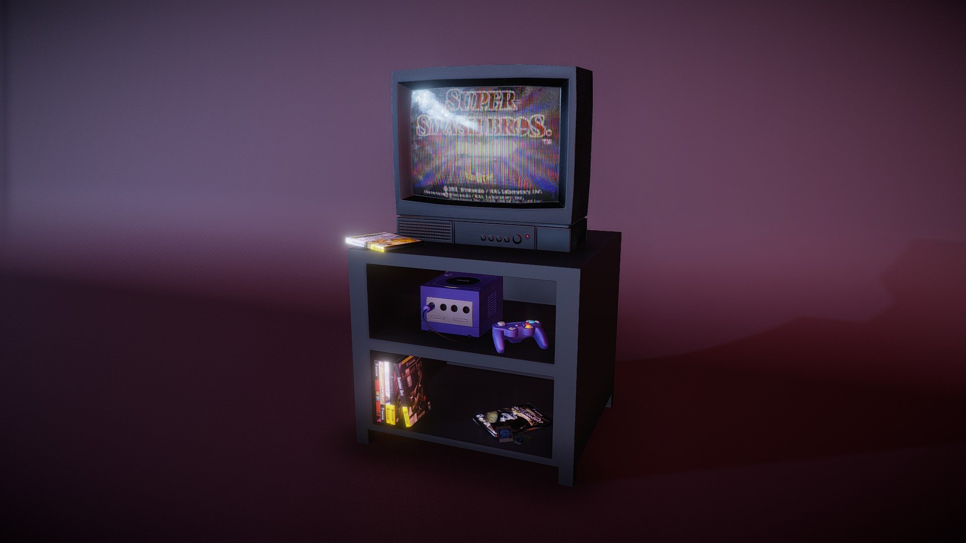 Just a fun project I did as homage to my childhood.

You can download the model for free, no credit is needed but if you want you can just link my instagram (@https.luis.ar) or a link to my sketchfab profile. Thanks! - My Gaming Stand - Download Free 3D model by LuisAR 3d model