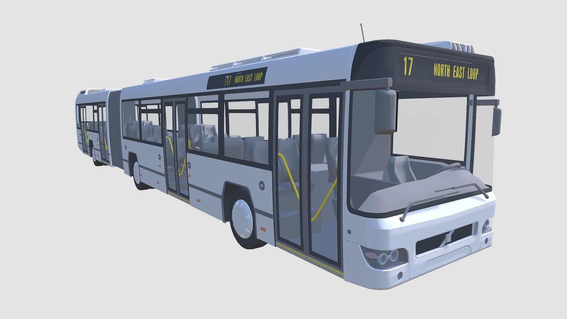 Highly detailed model of city bus with all textures, shaders and materials. It is ready to use, just put it into your scene 3d model
