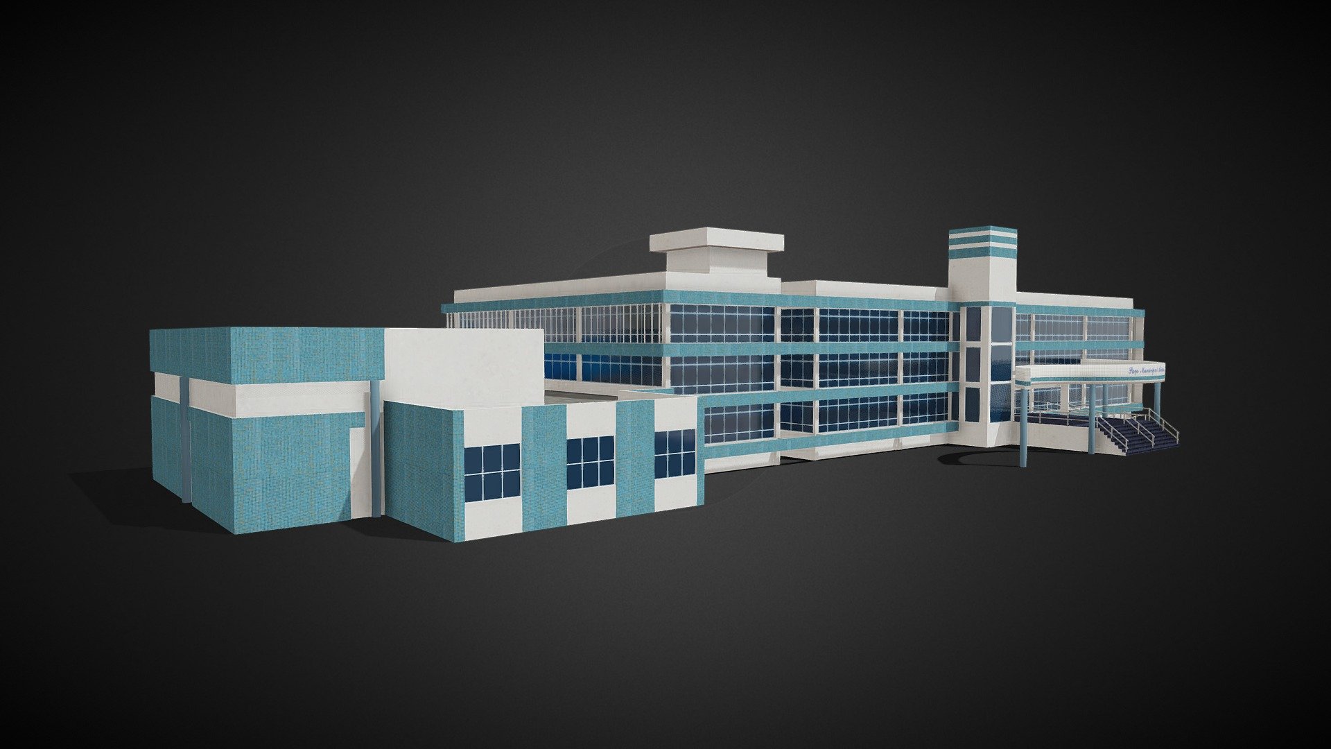 Building of Brazil - Toledo Municipal Government Brazil - 3D model by AhmadWalker 3d model