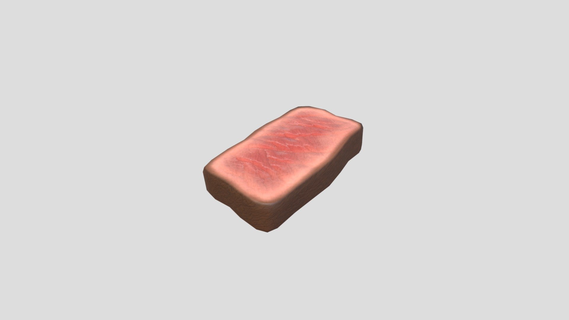 Steak Slice 3d model.      
    


File Format      
 
- 3ds max 2021  
 
- FBX  
 
- OBJ  
    


Clean topology    

No Rig                          

Non-overlapping unwrapped UVs        
 


PNG texture               

2048x2048                


- Base Color                        

- Normal                            

- Roughness                         



288 polygons                          

290 vertexs                          
 - Steak Slice - Buy Royalty Free 3D model by bariacg 3d model