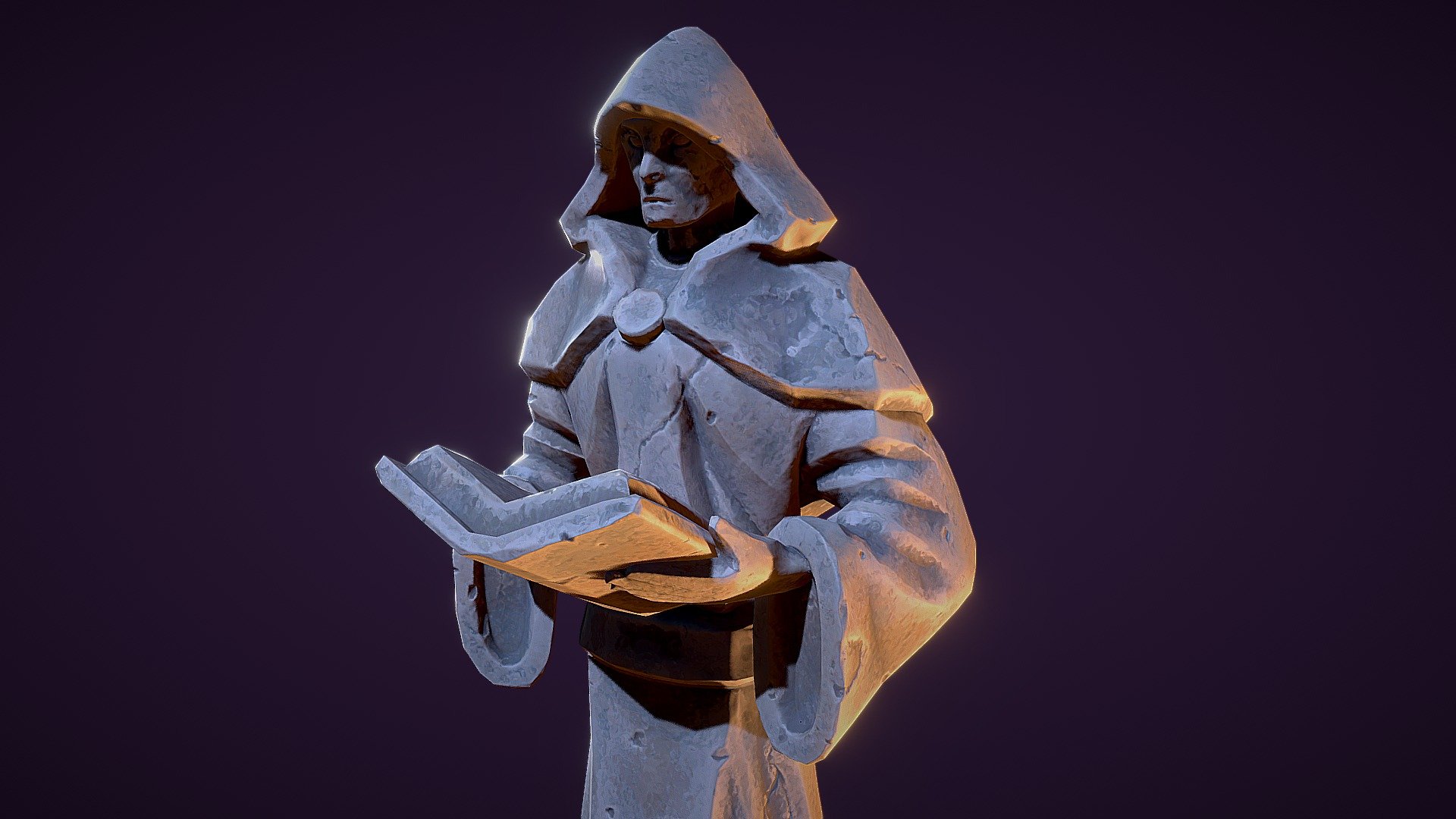 Stylized fantasy PBR statue for your project. Sculpted in ZBrush, retopology in Maya, texturing in Substance Painter.

Includes:
Lowpoly Mesh FBX / OBJ - UVed and game-ready
4k Texture Maps
Normal Map
Colour Map
Ambient Occlusion Map
Roughness Map

If you need custom made props like this one or want to find out more you can contact me on ignasgraphics@gmail.com - PBR Stylized Statue - Mage / Wizard - 3D model by Ignas (@Ignas3D) 3d model