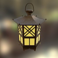 Japanese Bronze Lantern lantern, landscape, hexagon, bronze, garden, japan, ninja, night, props, old, head, environment, japanese