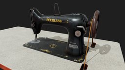 SEWING MACHINE FROM INDIA ue4, downloadable, sewing-machine, freemodel, unity, low-poly, pbr, stylized