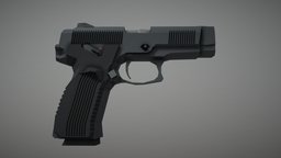Low-Poly MP-443 "Grach" | Yarygins Pistol pistolet, 9x19, lowpoly, yarygina, pya