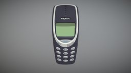 Nokia 3310 text, cell, solid, 2000, classic, smartphone, original, phone, old, nokia, cellphone, call, telephone, old-school, cheap, backlit, 3310, 2000s, mobile, ringtone