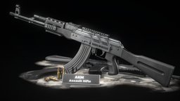 AKM Mod Assault Rifle rifle, kalashnikov, assault-rifle, akm, game-model, ak47