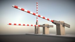 Railroad Barrier 3m (High-Poly) train, gate, rail, railroad, track, traffic, urban, road, architectural, way, railway, barrier, high-poly, signal, crossing, blender-3d, warning, crossroad, 3m, software-service-john, vis-all-3d, 3dhaupt, animated, street, industrial
