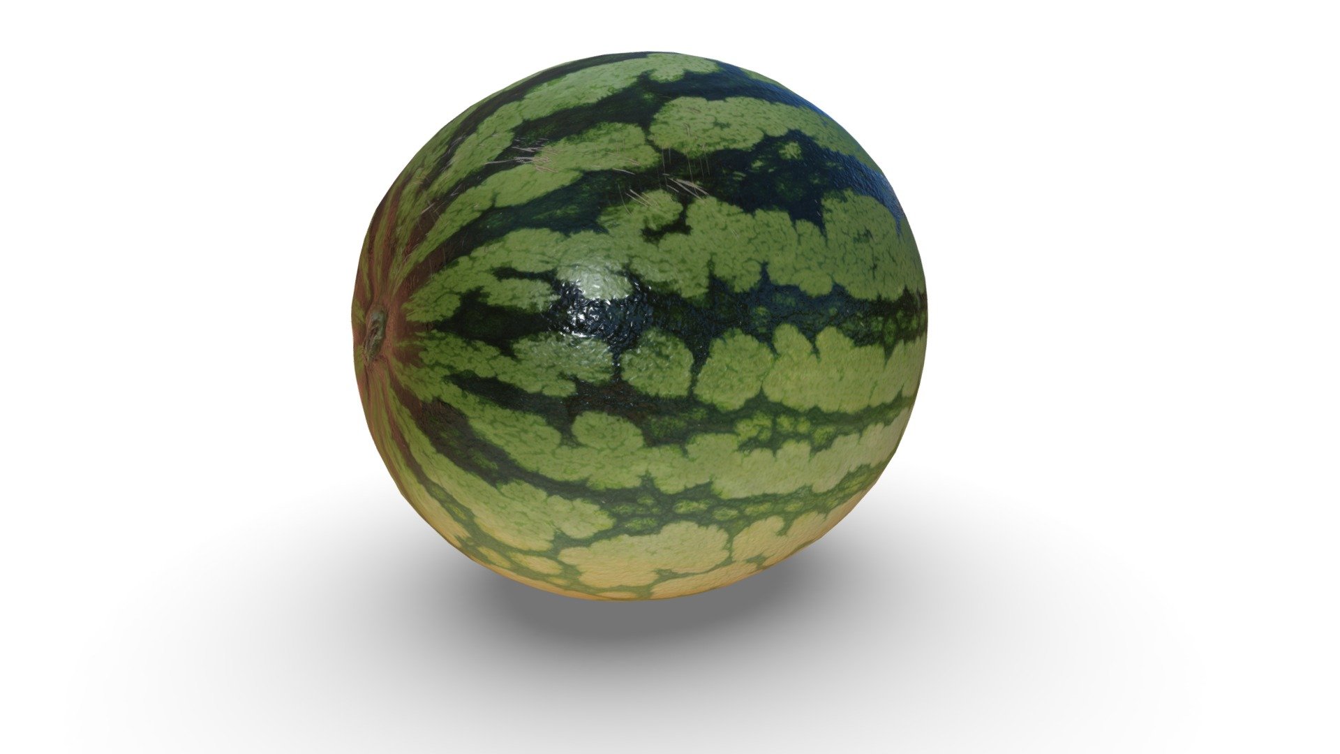 low poly scan of a watermelon in agisoft meta shape, processed in blender.
2k textures for colour and normal - Watermelon Scan Low Poly - Buy Royalty Free 3D model by daniel132 3d model