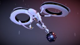 DESTRKT Sci-Fi Drone Mech drone, mech, cyberpunk, wreckingball, blender, hardsurface
