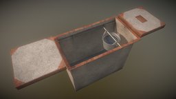 Old Sewage Pit (High-Poly) (Wip-2) walkway, high-poly, wip, blender-3d, sewage, vis-all-3d, 3dhaupt, software-service-john-gmbh, city, street, schacht, abwasserschacht, old-sewage-pit