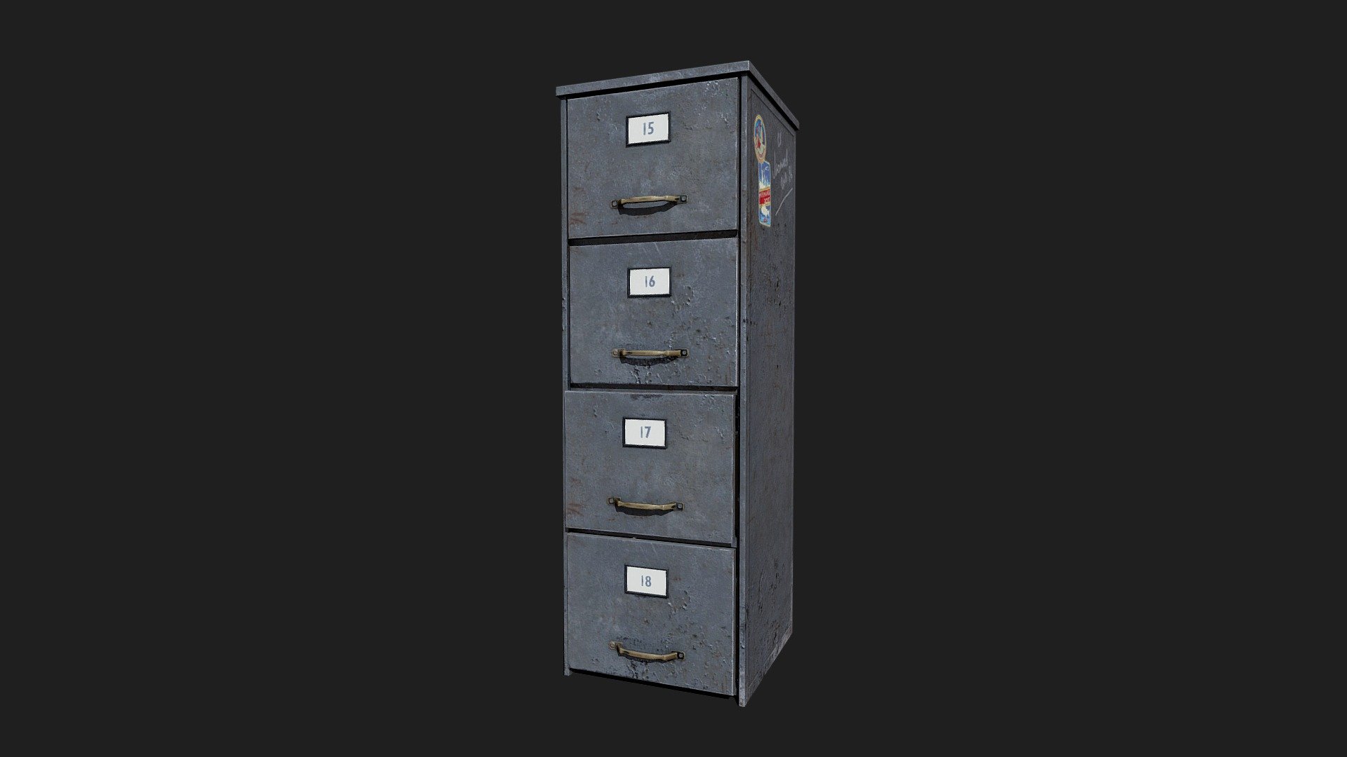 Textures in JPG format except for normal map it in PNG so that not have noise compression.
Resolution 2048 px (color, ao, roughness, metallic, normal) - File Cabinet - Download Free 3D model by Dmitriy Mitroshin (@LtxxwSibeRia) 3d model