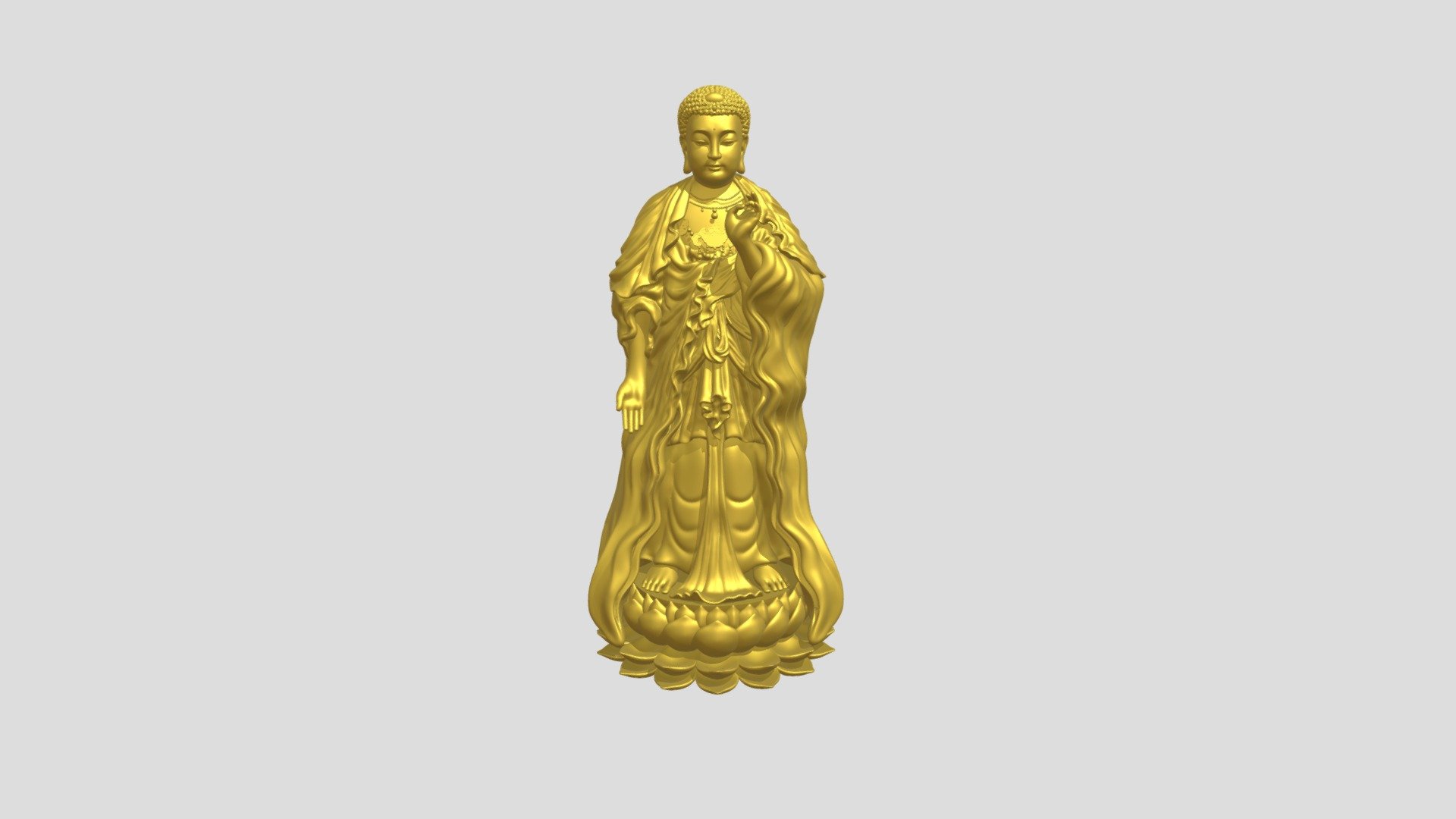 The statue of Amitabha Buddha 3d model