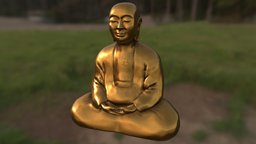 Buddha Statue buddha, statue, sculptgl, tibet, gold