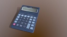 calculator electronic, old, downloadable, calculator, lowpoly
