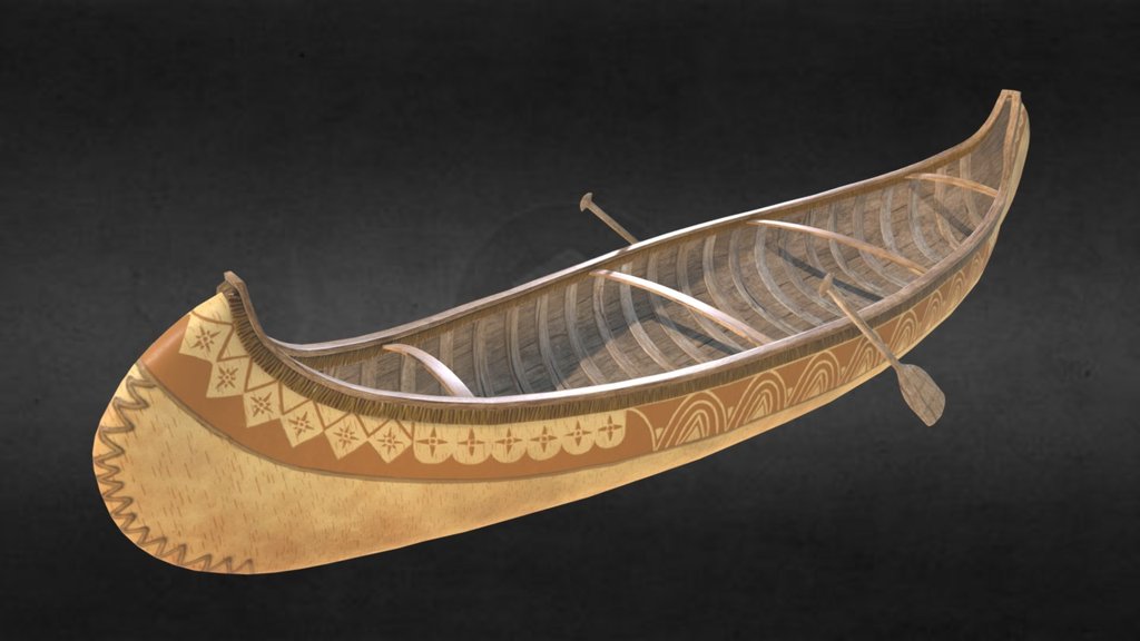 Finished version - Indian kanoe - Ojibwe - 3D model by Random creations (@randomcreations) 3d model