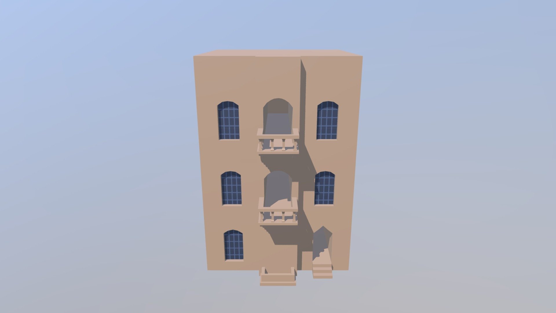 Balcony - 3D model by juew23 3d model