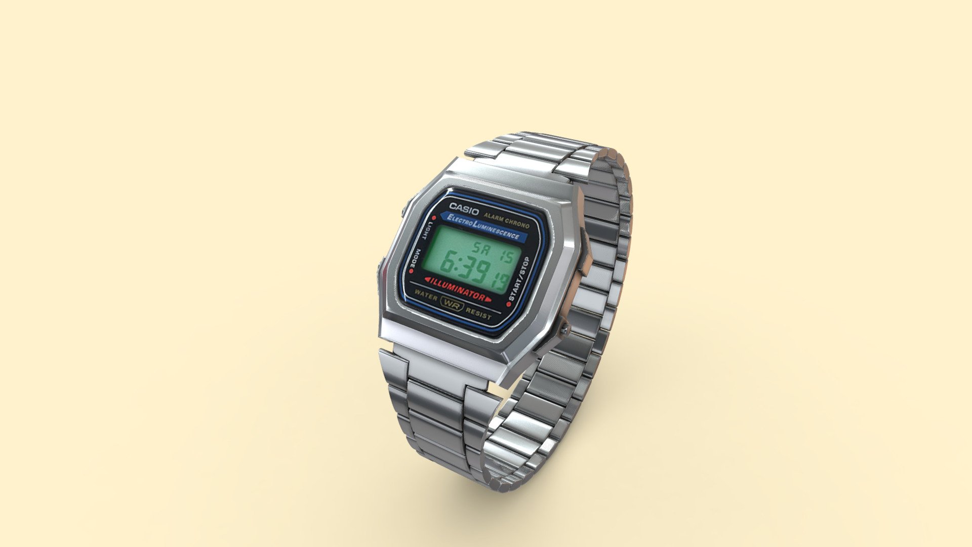 This model was just for the funsies, and I love doing anything hard surface related especially watches.

Made Using: 




Photoshop

Maya

Substance Painter
 - Casio - Alarm Chrono Digital Watch - 3D model by Adam.White 3d model
