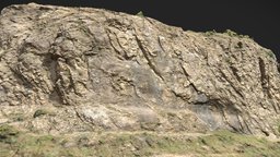 Large Cliff Face PBR Scan face, red, orange, detail, mountain, big, huge, cliff, color, boulder, realistic, real, large, 8k, realisim, photoscan, photogrammetry, 3d, blender, scan, noai