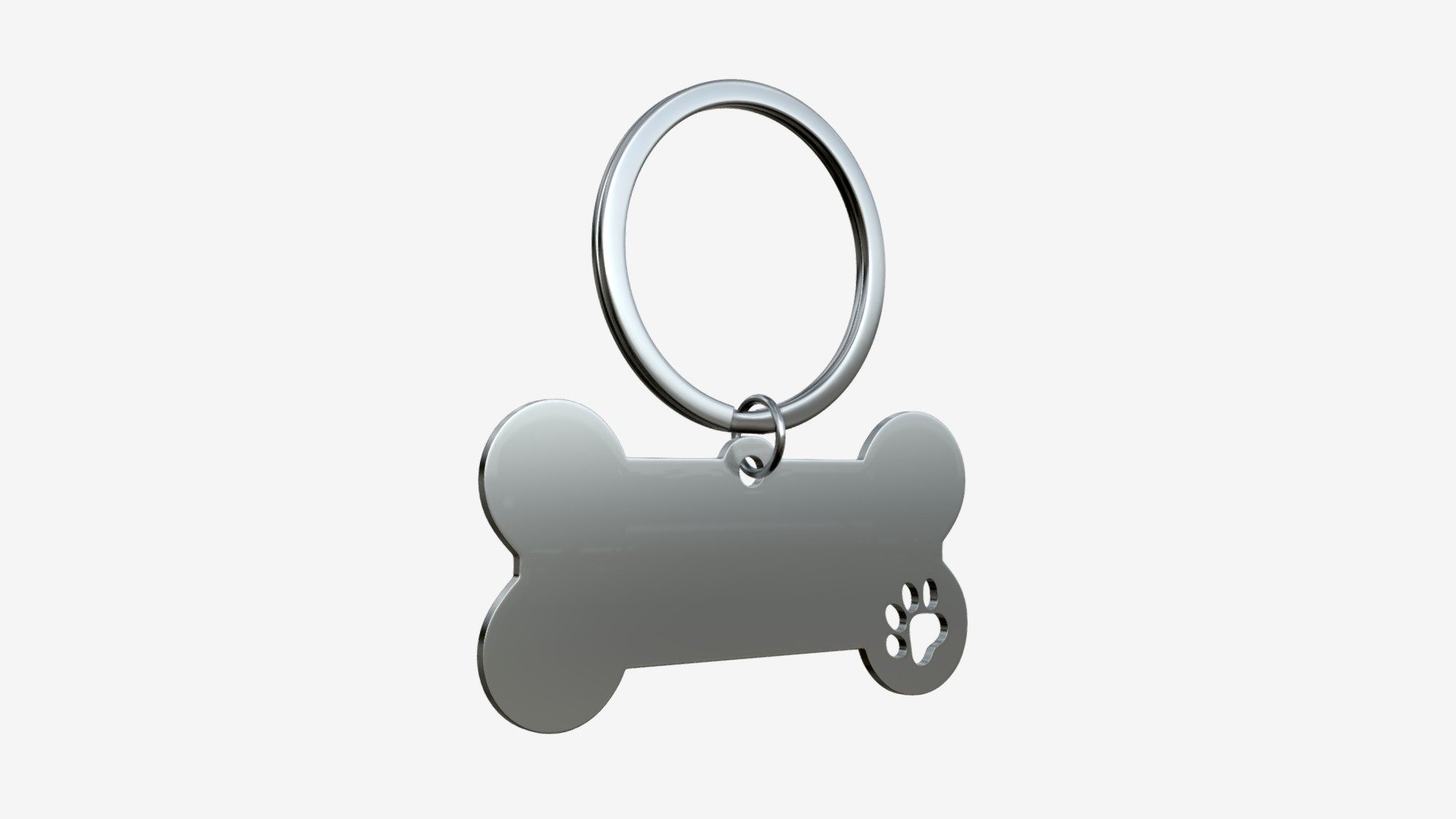 Collar Pet ID Tag steel white - Buy Royalty Free 3D model by HQ3DMOD (@AivisAstics) 3d model