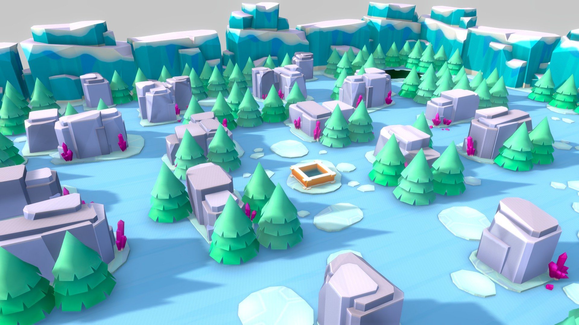 map_game - ice_map - 3D model by KiuBi (@phamphuquocpleiku) 3d model