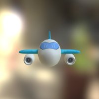 Cartoon Airplane airplane, aircraft, cartoon, lowpoly, gameready
