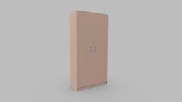 Office Cupboard Low-poly 3D model office, modern, collection, furniture, furnishing, cabinet, cupboard, low-poly-model, lowpolymodel, low-poly, pbr, lowpoly, low, wood