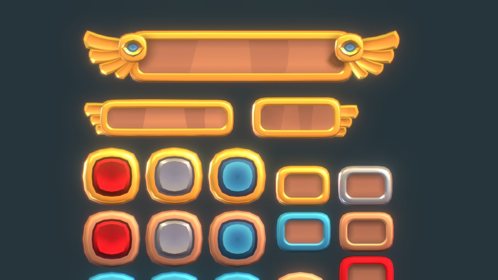 This is just a little collection of interface/hud elements all layed out for taking screenshots for myself basically back for when we made the Cleo's Gold minigame 3d model