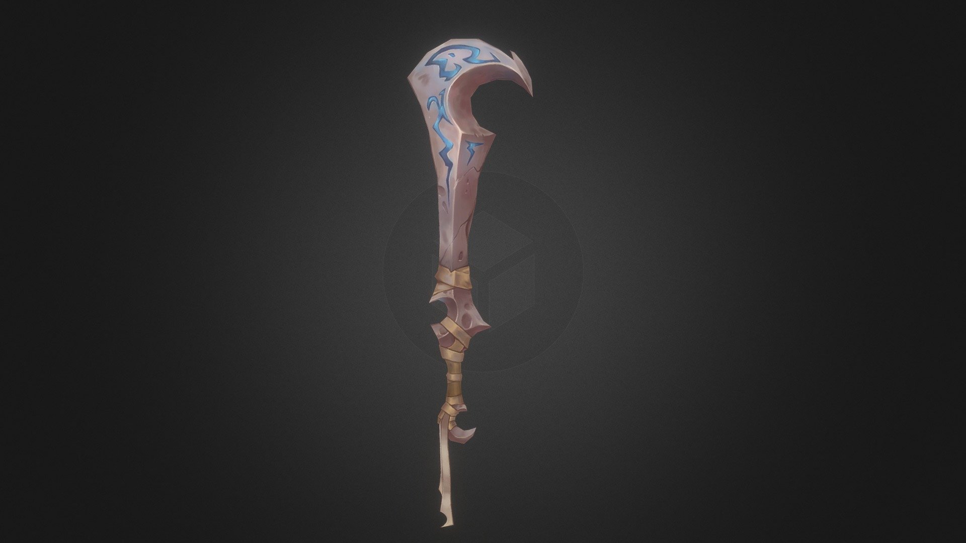 Model and texture exercises. The model is not designed by me, I just practice it in 3D. Thanks!!   From artist ( James Loy Martin ): https://www.artstation.com/artwork/nOobX - Rune Scimitar - 3D model by XialiMu.Bell 3d model