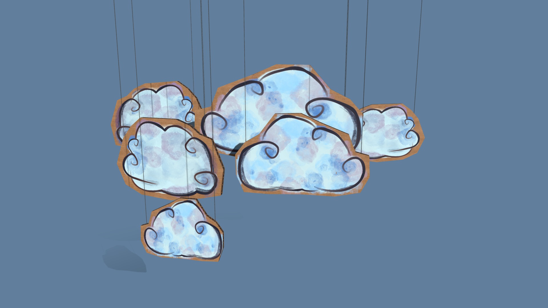 Cartoon style theatre clouds for any musical out there :)

The model is made in Maya and the texture in Photoshop and Substance Painter 3d model
