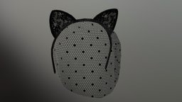 Cat Ears Veil Headband hat, cat, style, cap, kitty, fashion, women, girls, accessories, wedding, cats, fur, transparent, accesory, kawaii, womens, mens, men, furry, strings, catears, uni, headband, cat-ears, furr, furryfandom, girl, anime, black, tyle, noai, cat-ears-hat