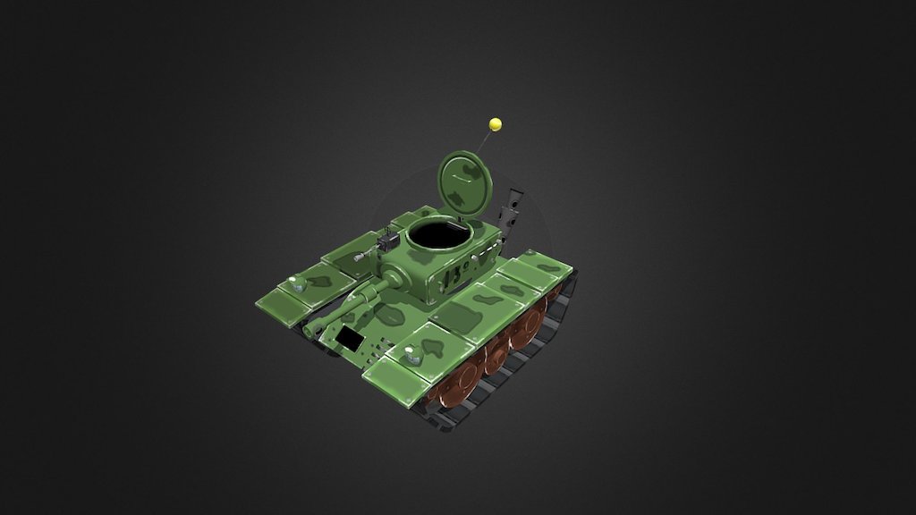 I`m using 3ds max for modeling and photoshop for texturize - Cartoon Tank - 3D model by Aldrin (@manzano) 3d model