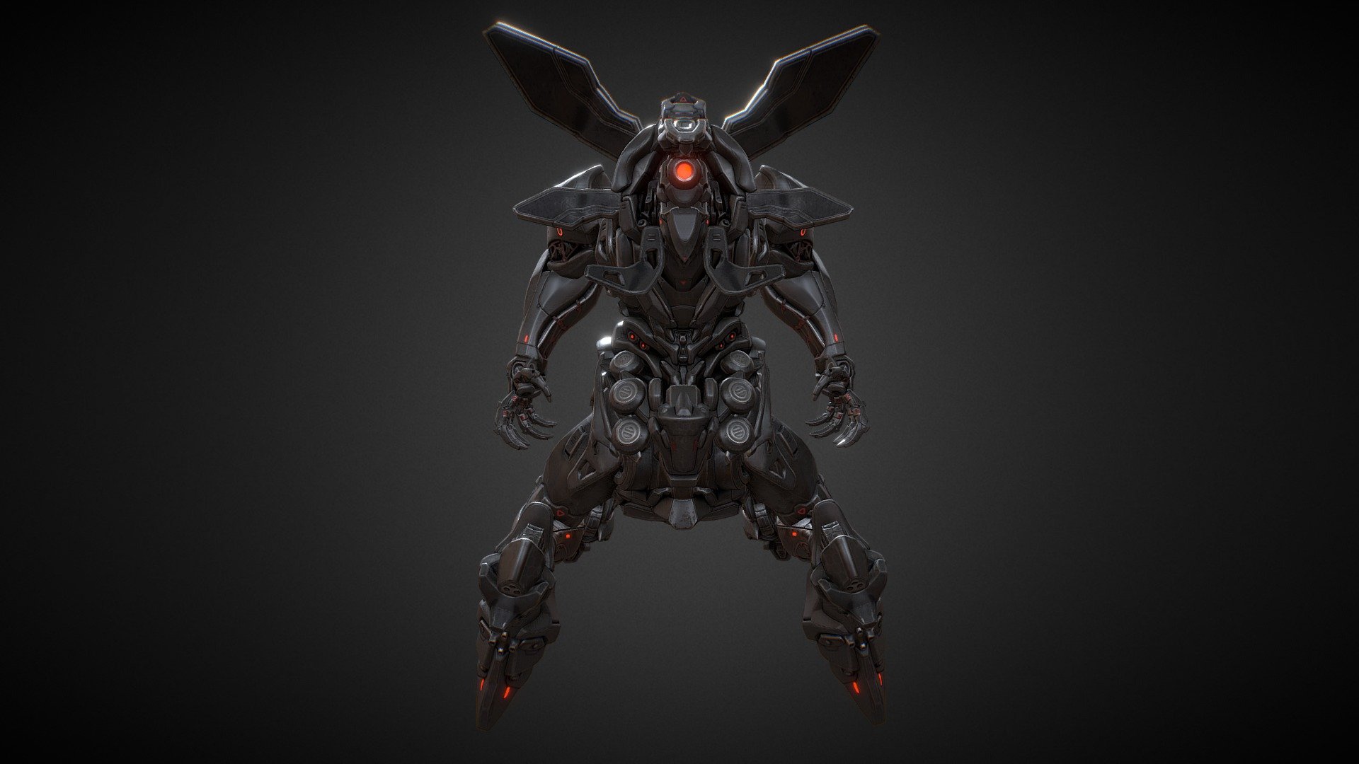 The Humnx Gorgon is largest experimental AI driven drone mech in production.  The secret weapon of Genesis base, this drone is designed to take out any mech in the USFF arsenal.  This mech was created as a concept enemy for PVE, may be implemented in the future.

https://archangelgame.com/ - Humnx Gorgon - 3D model by Archangel: Hellfire (@archangelgame) 3d model