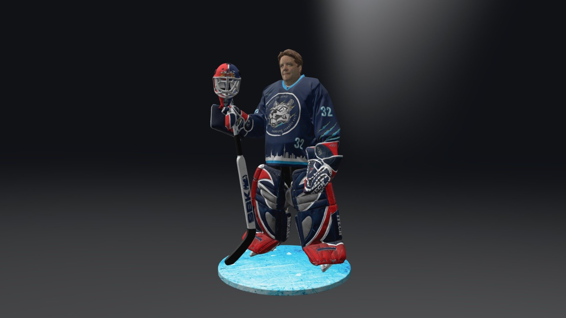 hockey goaltender - 3D model by haptografin 3d model