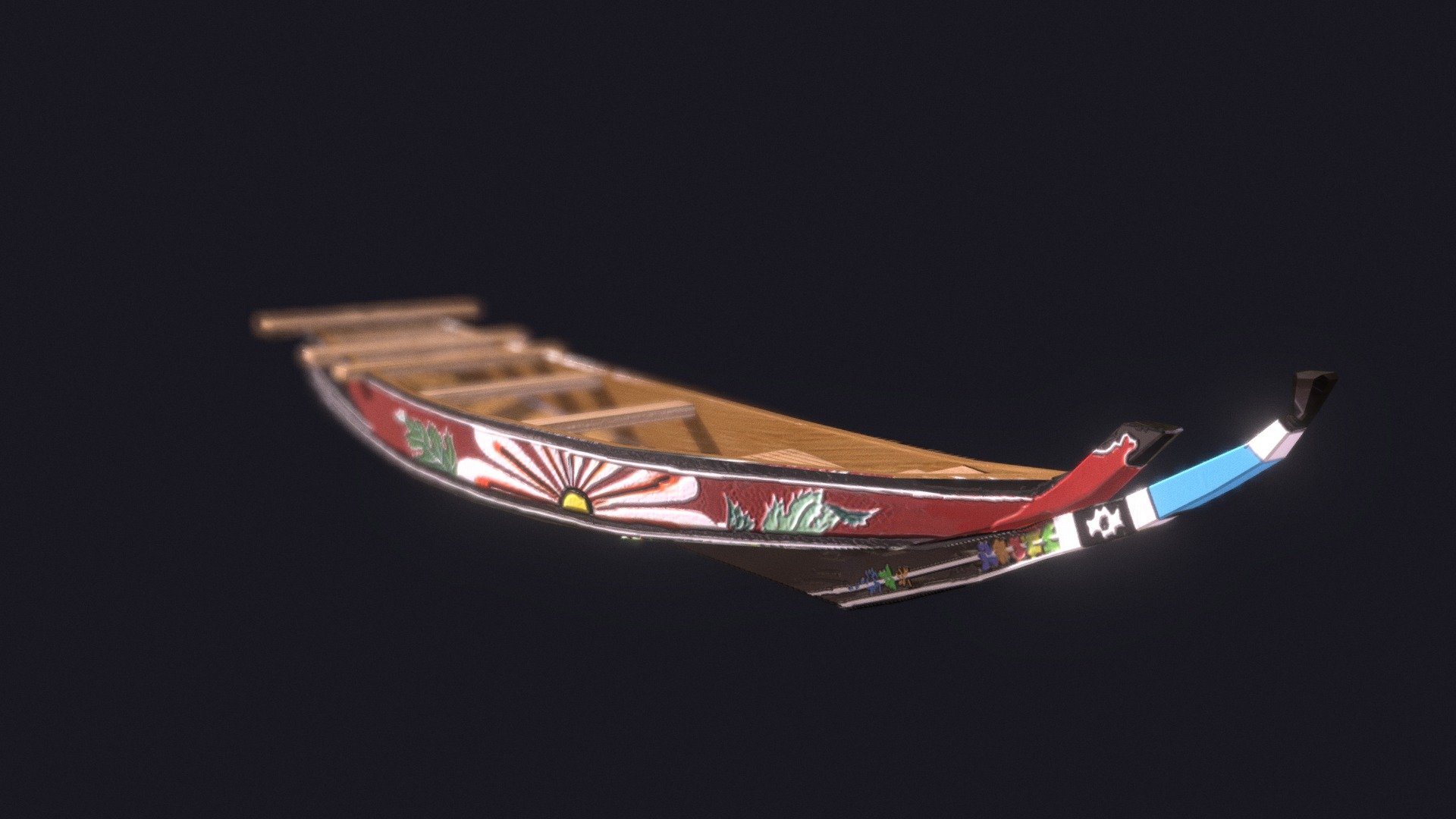 Kujirabune, a type of traditional Japanese whaleboat, distinguishable thanks to the beautifully painted hull.

Source: https://wasenmodeler.com/tag/kujirabune/ - lowpoly kujirabune boat - 3D model by birkat 3d model