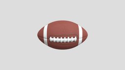 Clean American Football leather, toy, football, college, sports, nfl, competition, lowpoly, sport, football-item