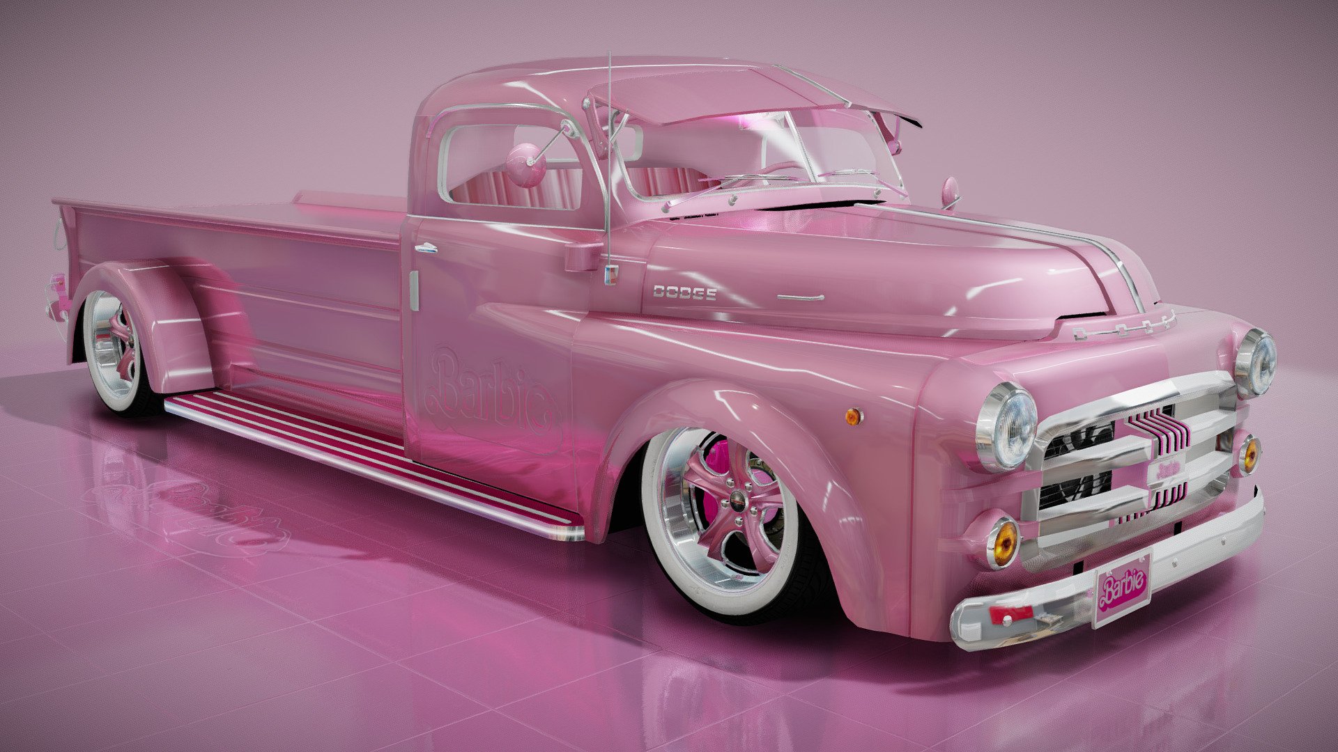 Your Barbie needs a new car?🌸

Call me! 🛠




ALLOWED use this model -

for games.

visual and art projects.

presentations.

(with showing my credits)


FORBIDDEN -

sell.

make a profit with it.

assign their authorship.

upload on other sites.

reupload on Sketchfab.



Based on the model from - CSR Classics

Parts from - Forza Motorsport 4, Project CARS

Polycount - Midpoly with some hd details

Geometry edited and modified to &ldquo;Barbie Car